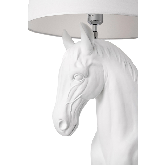 King Home Lampa podłogowa KOŃ HORSE STAND S biała - włókno szklane (JB001S.WHITE)