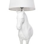 King Home Lampa podłogowa KOŃ HORSE STAND S biała - włókno szklane (JB001S.WHITE)