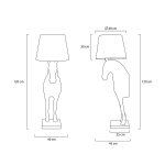 King Home Lampa podłogowa KOŃ HORSE STAND S biała - włókno szklane (JB001S.WHITE)