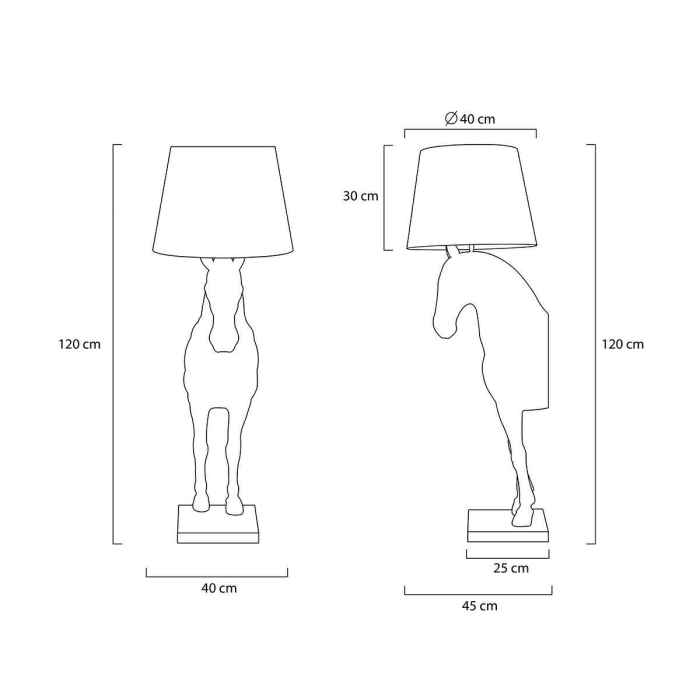 King Home Lampa podłogowa KOŃ HORSE STAND S biała - włókno szklane (JB001S.WHITE)