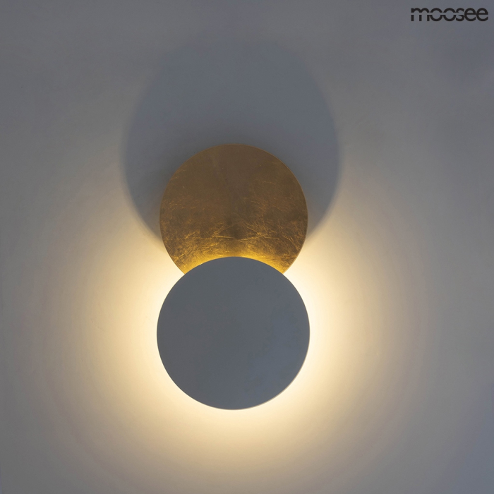 Moosee MOOSEE lampa ścienna ECLISE złota / biała (MSE010400203)