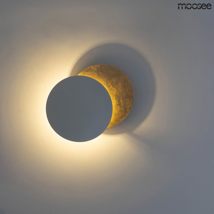 Moosee MOOSEE lampa ścienna ECLISE złota / biała (MSE010400203)