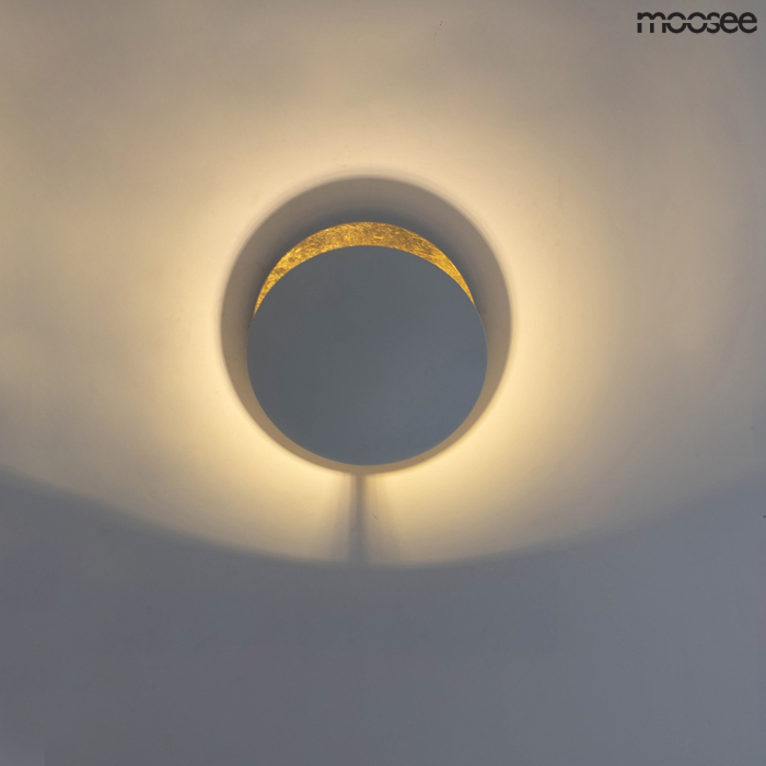 Moosee MOOSEE lampa ścienna ECLISE złota / biała (MSE010400203)