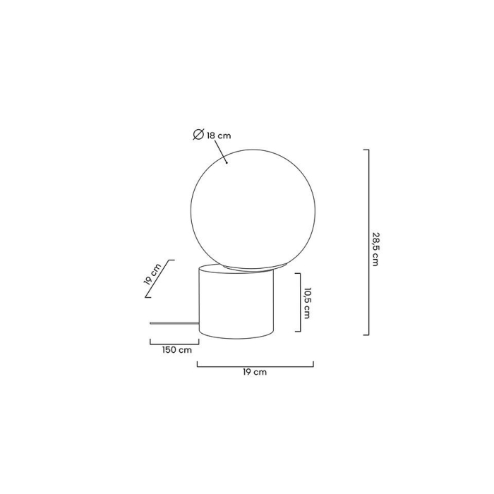 Moosee MOOSEE lampa stołowa PARLA 20 złota (MSE010300141)