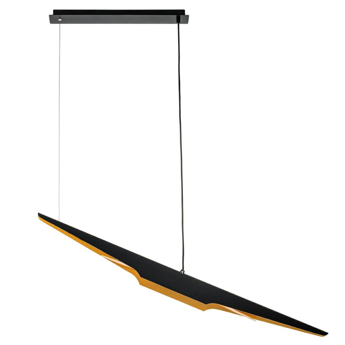 King Home Lampa wisząca FENIX czarno - złota - aluminium (MD21446-2-1125)