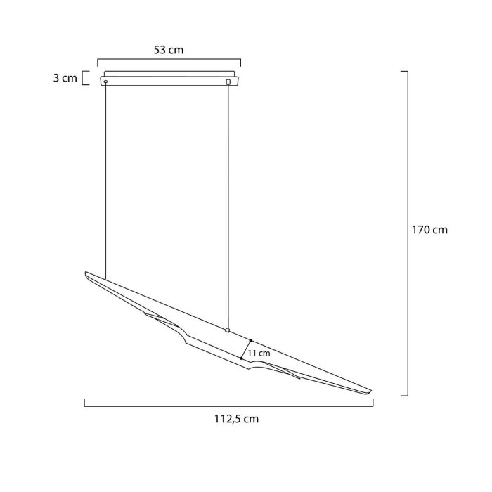 King Home Lampa wisząca FENIX czarno - złota - aluminium (MD21446-2-1125)