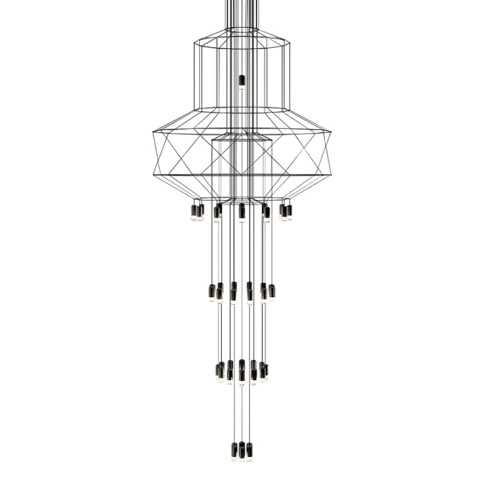 King Home Lampa wisząca FLUSSO 43 czarna (JD0032-43P)