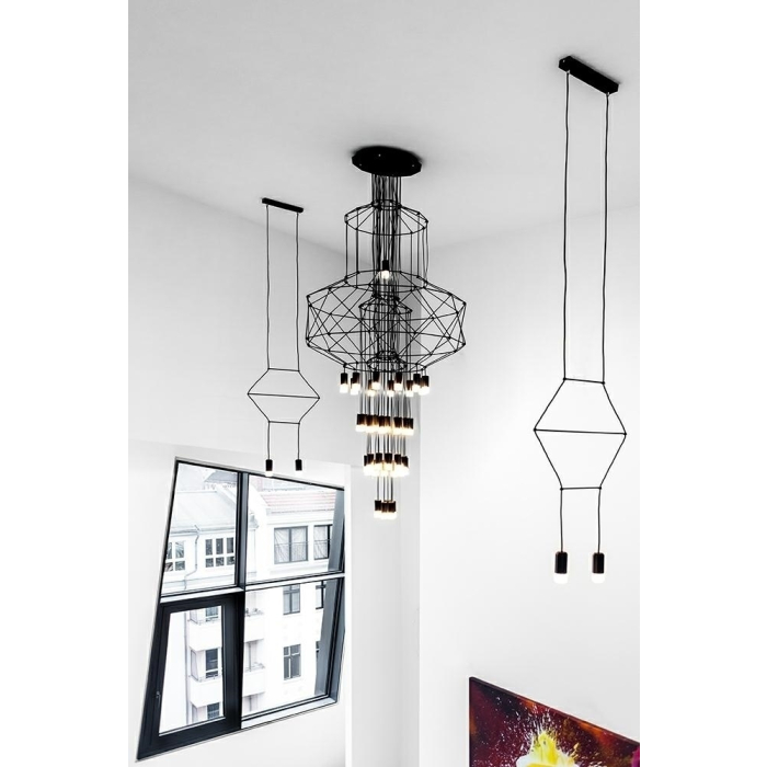King Home Lampa wisząca FLUSSO 43 czarna (JD0032-43P)