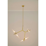 King Home Lampa wisząca CANDELABR 6 złota - aluminium, szkło (XCP8053-6.GOLD)