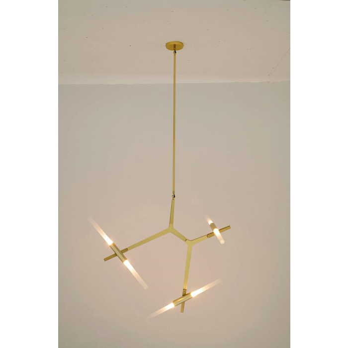 King Home Lampa wisząca CANDELABR 6 złota - aluminium, szkło (XCP8053-6.GOLD)
