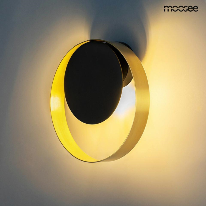MOOSEE lampa ścienna BAND złota / czarna (MSE010100339)