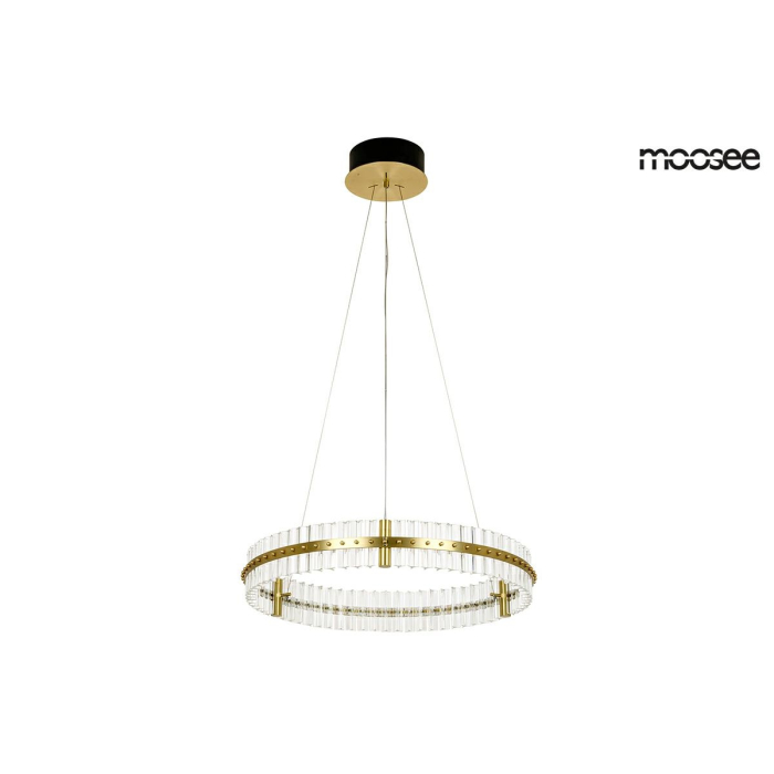 Moosee MOOSEE lampa wisząca SATURNUS 70 złota - LED, kryształ, stal szczotkowana (MSE010100167)