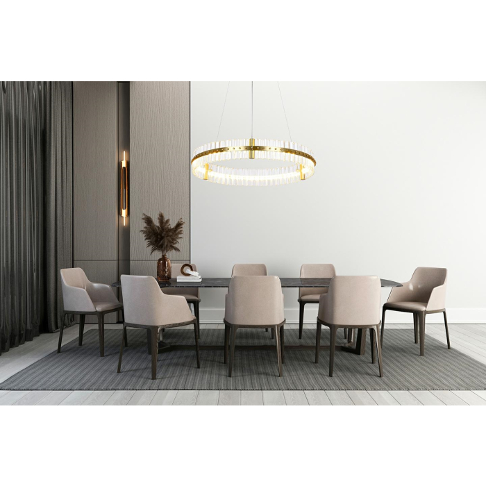 Moosee MOOSEE lampa wisząca SATURNUS 70 złota - LED, kryształ, stal szczotkowana (MSE010100167)