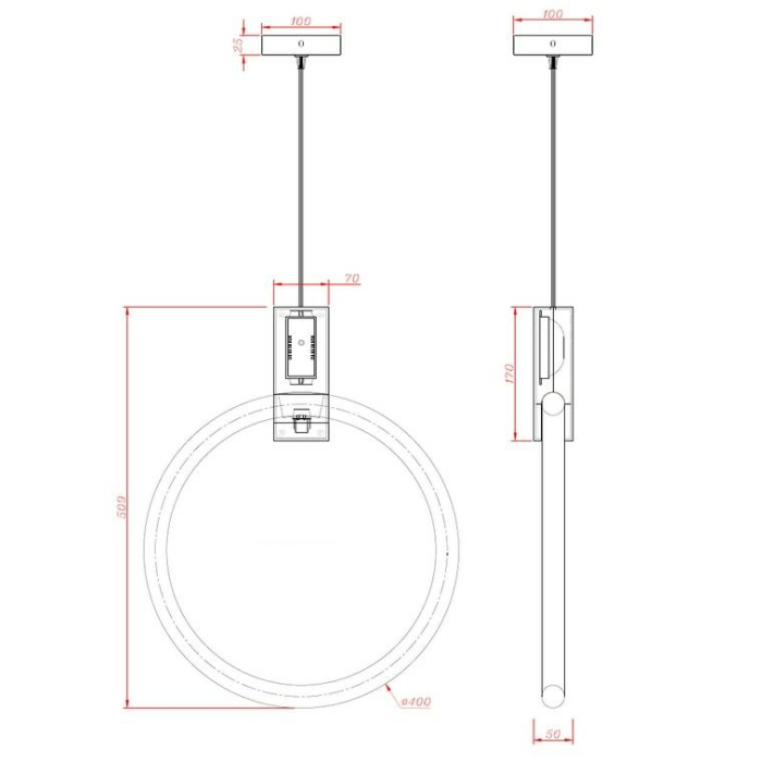 King Home Lampa wisząca HOPP 40 złota (XCP9149-1-40)