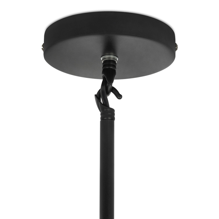 King Home Lampa wisząca CANDELABR 6 czarna - aluminium, szkło (XCP8053-6.BLACK)