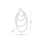 MOOSEE lampa ścienna SERPIENTE złota (MSE010100237)