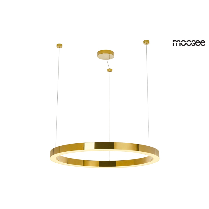 Moosee MOOSEE lampa wisząca RING LUXURY 90  złota - LED, chromowane złoto (MSE010100190)