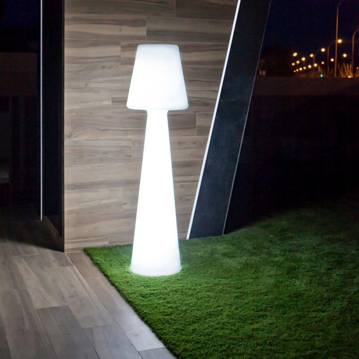 King Home New Garden lampa podłogowa LOLA 165 BATTERY biała (LUMLL165WLNW)