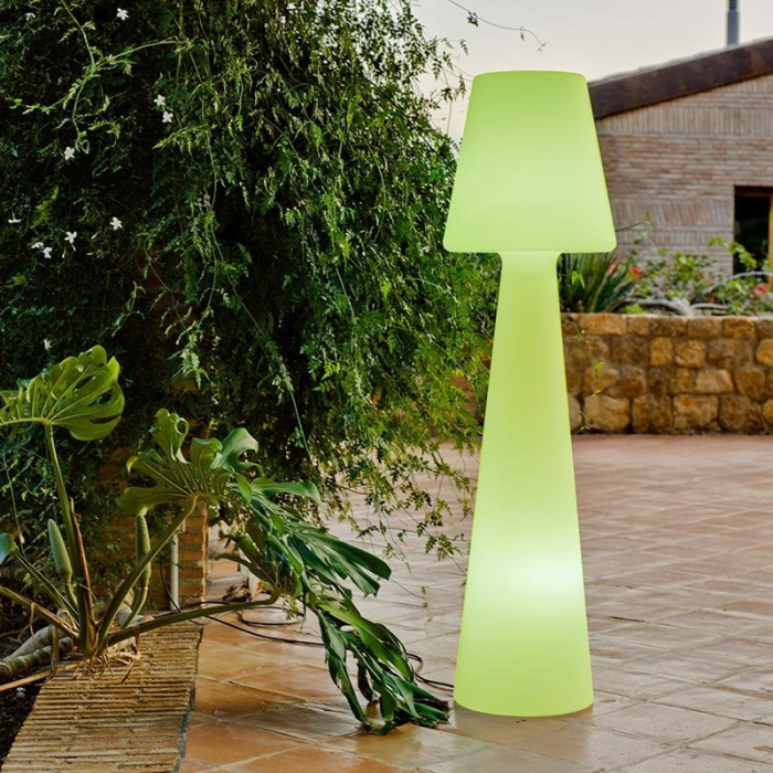 King Home New Garden lampa podłogowa LOLA 165 BATTERY biała (LUMLL165WLNW)