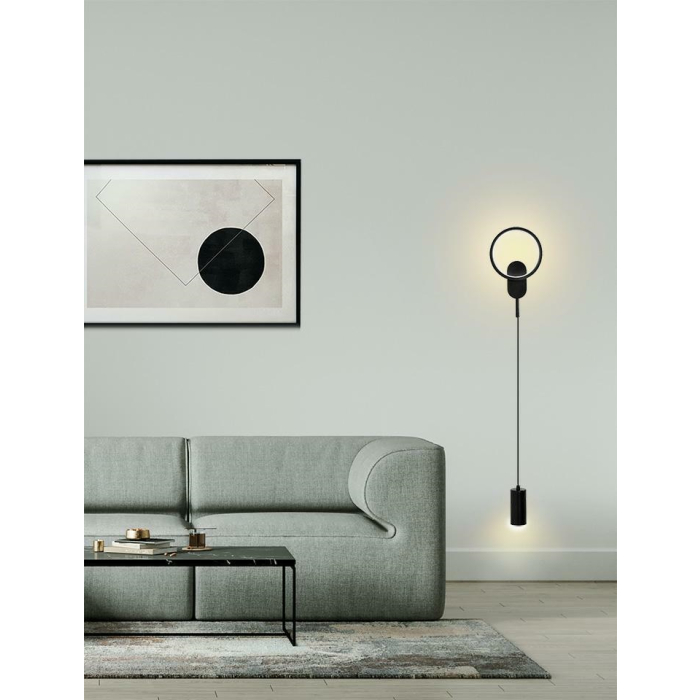 MOOSEE lampa ścienna COMO czarna (MSE010100344)