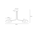 King Home Lampa wisząca RAVEN 2 (MD21178-2)