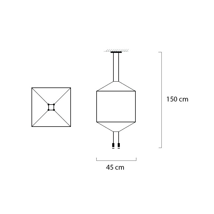 King Home Lampa wisząca FLUSSO 4 czarna (91906)