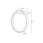 Moosee MOOSEE lampa ścienna CIRCLE WALL złota (MSE010400220)