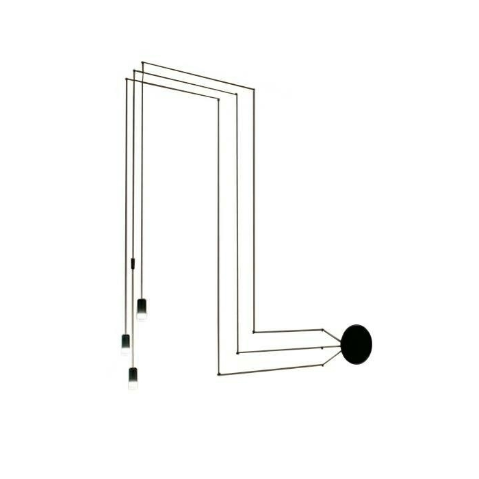 King Home Lampa ścienna FLUSSO WALL 3 czarna (JD0032-3W)