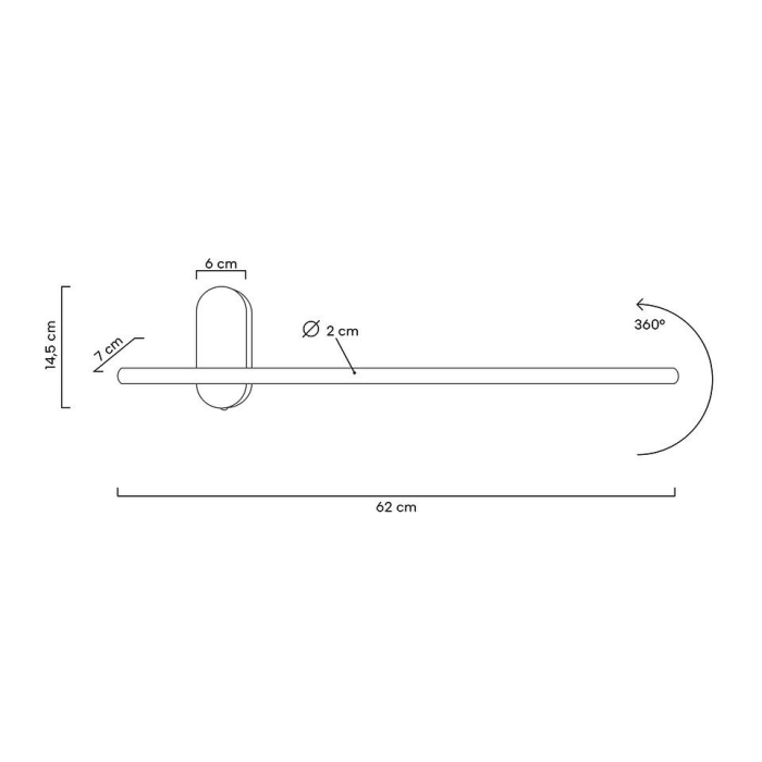 MOOSEE lampa ścienna TOBIA czarna (MSE010100350)