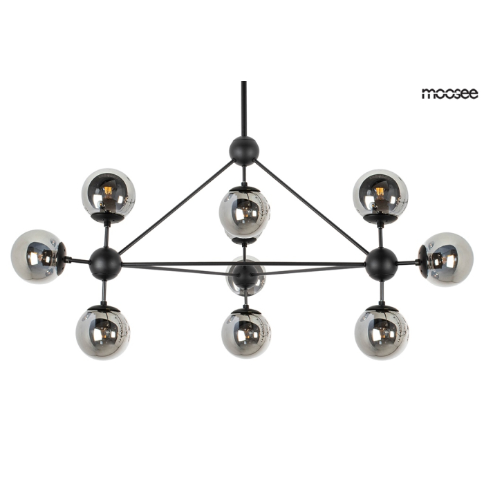 Moosee MOOSEE lampa wisząca ASTRIFERO 10 czarna / bursztynowa (MSE010100181)