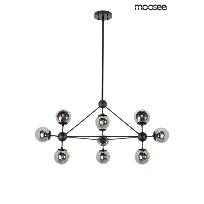 Moosee MOOSEE lampa wisząca ASTRIFERO 10 czarna / bursztynowa (MSE010100181)