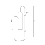 MOOSEE lampa ścienna SLACK złota / biała (MSE010100341)