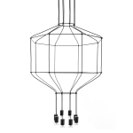 King Home Lampa wisząca FLUSSO 8 czarna (91908)
