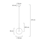 King Home Lampa wisząca CAPRI złota - 60 LED, aluminium, szkło (XCP9148-1)