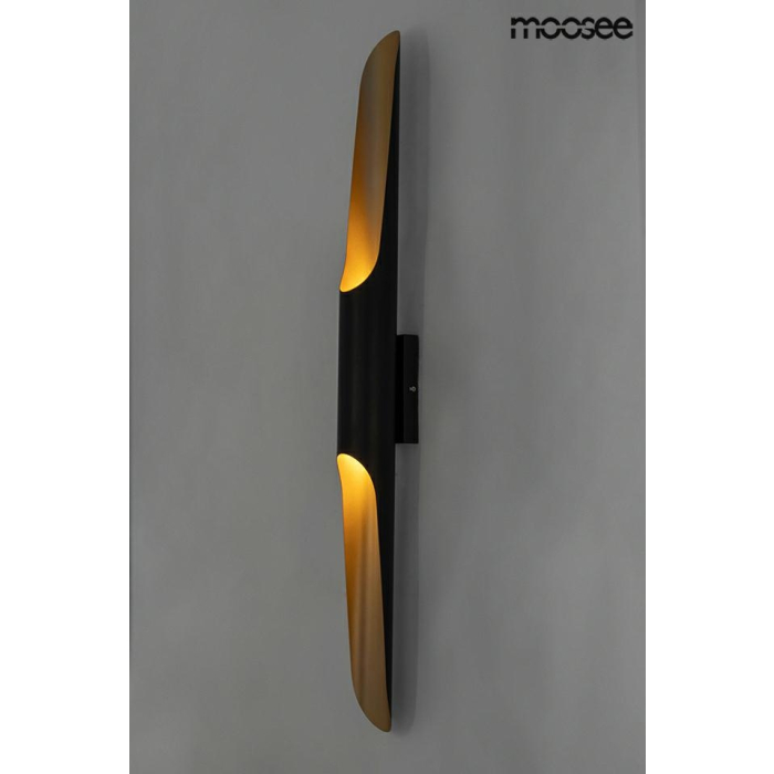 Moosee MOOSEE lampa ścienna CONTEO WALL czarna / złota (MSE010400124)