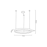 Moosee MOOSEE lampa wisząca RING LUXURY 70  złota - LED, chromowane złoto (MSE010100170)