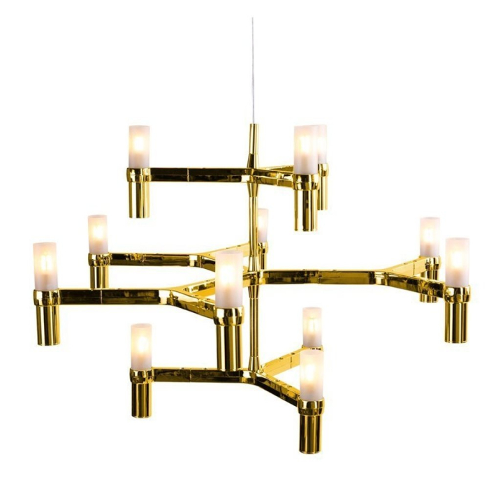 Step into Design Lampa wisząca CANDLES-12A złota 75cm