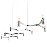 Step into Design Lampa wisząca CANDLES-10 chrom 165cm