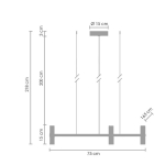 Step into Design Lampa wisząca CANDLES-10 chrom 165cm