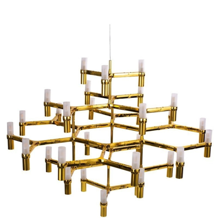 Step into Design Lampa wisząca CANDLES-30 złota 120cm