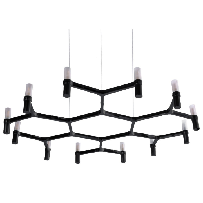 Step into Design Lampa wisząca CANDLES-12B czarna 106cm