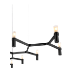 Step into Design Lampa wisząca CANDLES-10 czarna 165cm