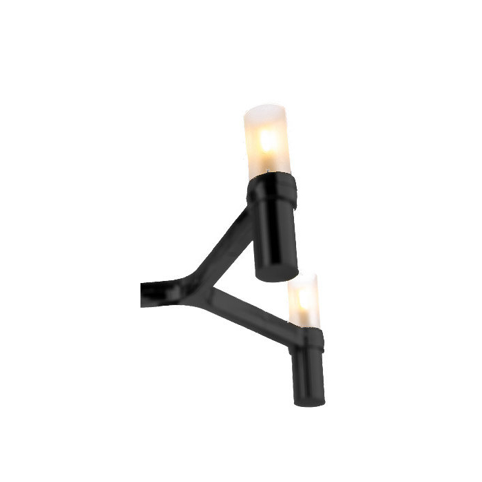 Step into Design Lampa wisząca CANDLES-10 czarna 165cm