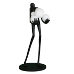 Step into Design Lampa podłogowa WOMAN czarna 180cm