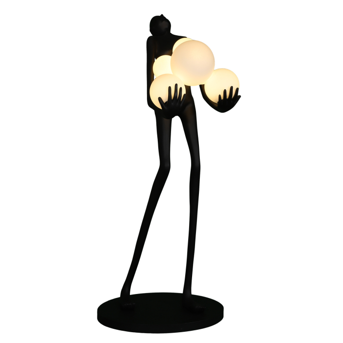 Step into Design Lampa podłogowa WOMAN czarna 180cm