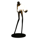 Step into Design Lampa podłogowa WOMAN czarna 180cm