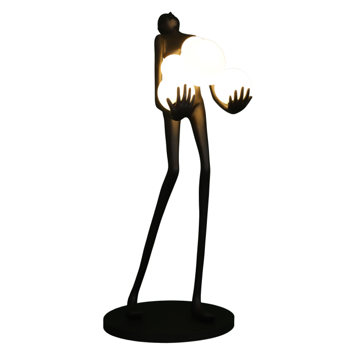 Step into Design Lampa podłogowa WOMAN czarna 180cm