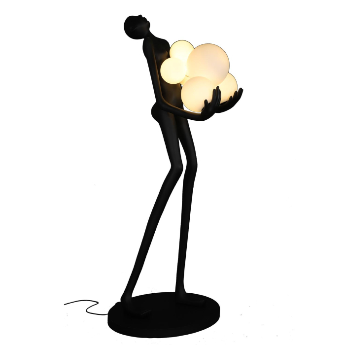 Step into Design Lampa podłogowa WOMAN czarna 180cm