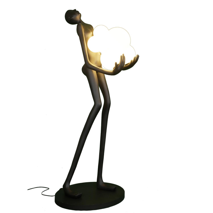 Step into Design Lampa podłogowa WOMAN czarna 180cm