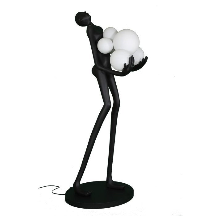 Step into Design Lampa podłogowa WOMAN czarna 180cm
